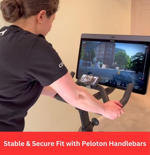 Phone Holder Compatible with Peloton Bike & Bike Plus, Secure Fit, 360 Degree Rotation for Stationary Bikes