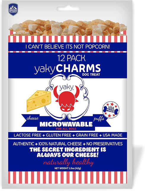 Himalayan Dog Chew YakyCharms Cheese Popcorn Dog Treats | 100% Yak Cheese, Microwavable, Gluten, Grain, Lactose Free,