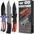 Pocket Knife Spring Assisted Folding Knives, Military EDC Tactical Jack Knives for Camping, Hiking, Survival