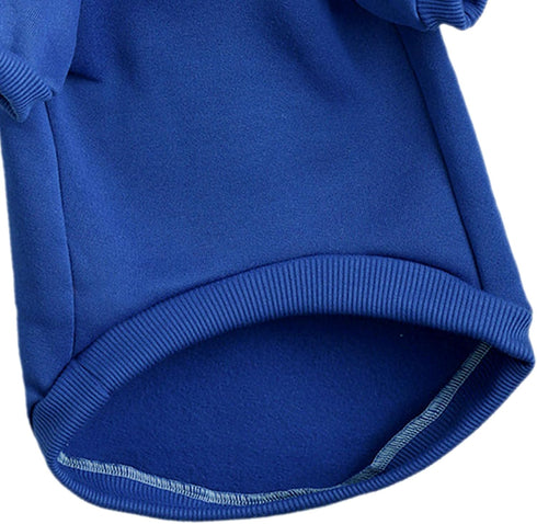 Puppy Sweater for Small Dogs, Warm Winter Cat Clothes, Knitwear Pet Sweatshirt, Medium Blue Doggie Kitten Clothing