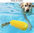 Dog Chew Toys for Aggressive Chewers - Corn Interactive Squeaky Toys for Medium Breed, Tough Rubber