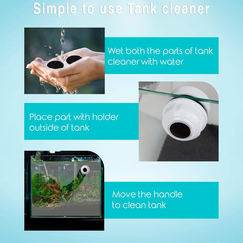 JOR Magnetic Scrubber for Aquarium, Scratch-Free Glass Cleaner, Non-Slip, Self-Floating for Fish Tank
