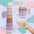 8PCS Chinchilla, Playset SKYWHALE Stacking Cups for Rabbits, Stackable Bunny Toys, Natural Sugarcane Plastic Pet