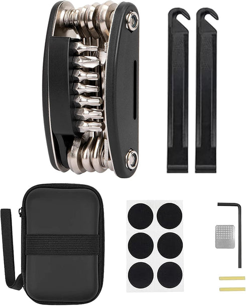 WOTOW Bike Repair Tool Kit - 21 in 1 Bicycle Multitool for Emergency Maintenance, Bike Hex Key Wrench & Carrying Case