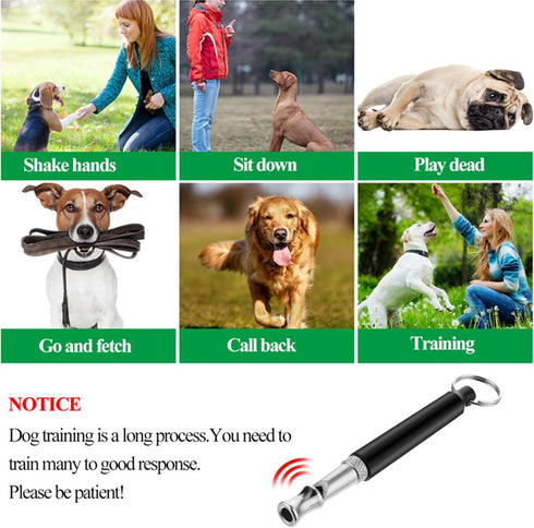 Dog Whistle 2PACK - Ultrasonic Silent Dog Whistle to Stop Neighbor's Barking, Professional Recall Training with Lanyard