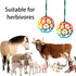 Besimple 2 Pack Horse Treat Ball Hay Feeder Toy, Goat Feeder Ball Hanging Feeding Toy for Horse Goat Sheep Relieve