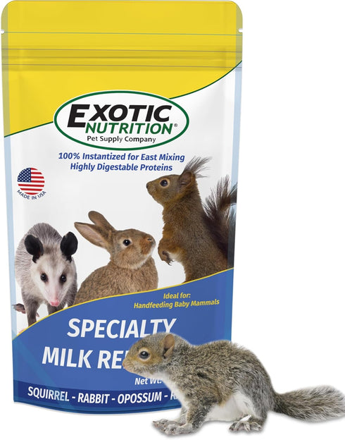 100% 8.8oz 8.8 oz.) Milk Replacer - Healthy Powdered Formula Ideal for Baby Squirrels, Rabbits, Opossums, Raccoons |
