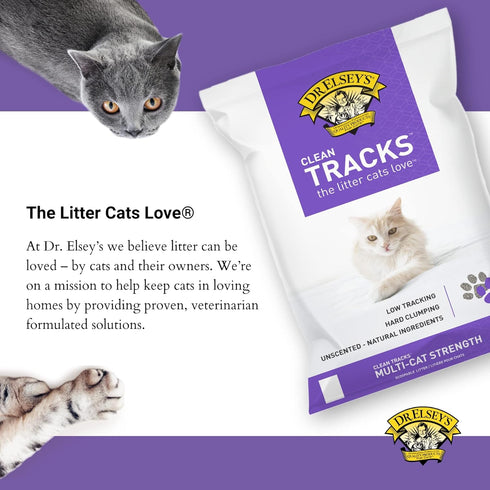 Dr. Elsey's Premium Clumping Cat Litter - Clean Tracks, Low Dust, Hard Clumping, Unscented, 40 LBS