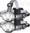 Rechargeable Headlamp, 20000 High Lumen 5 LED Head Lamp with Red White Light, IPX4 Waterproof for Outdoor Gear