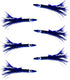 6" Tuna Clone Feather, 6 Pcs Blue White for Saltwater Fishing Unrigged,