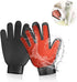 Pet Grooming Glove Hair Remover Brush, Gentle Deshedding Mitt for Dogs, Cats, Horses, Long Short Fur (1 Pair)