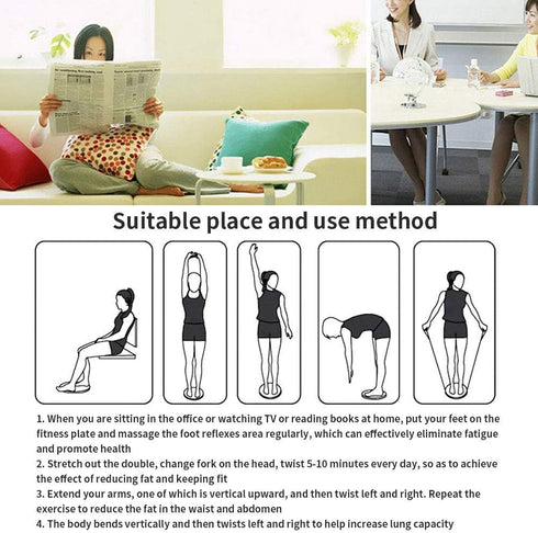 Twisting Waist Disc, Body Shaping Aerobic Exercise Fitness Slim Machine Rotating Board for Female