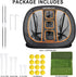 Golf Chipping Net with Tri-Turf Hitting Mat, Indoor/Outdoor Practice for Accuracy and Target Training