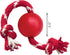 KONG Ball with Rope - Durable Fetch Toy for Easy Throwing, Tug, Playtime & More for Small Dogs