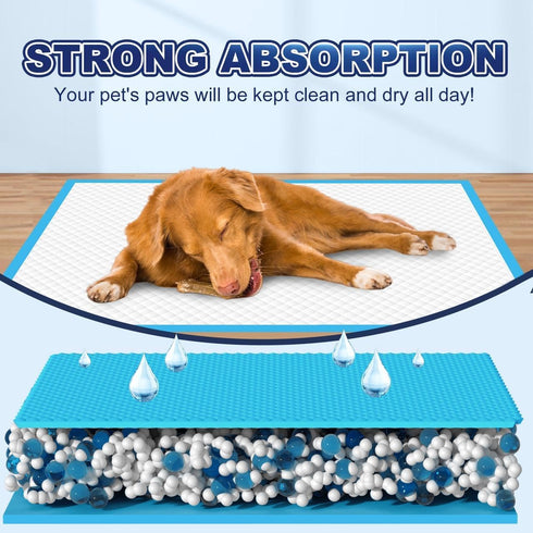 100 Count, 34"x28" Puppy Pads XL Dog Pee Pads Extra Large, Pee Pads for Dogs, X-Large Disposable Dog Training Pads