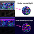 48X24IN Blacklight Aquarium Background, UV Reactive Mushroom Starry Sky with 10 EVA Double-Sided Tape
