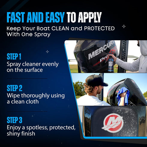 Exterior Cleaner, All Purpose Boat Cleaner with SiO Ceramic Sealant, Tangerine Scent - Effective Water Spot & Boat