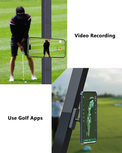 Gdncbm Holder360 16-12 Magnetic Golf Cart Phone Rotatable Anti Shake Alloy Phone Mount Compatible with Mag-Safe iPhone