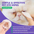 HICC PET Eyes Wipes for Dogs & Cats, Gently Remove Tear Stains, Eye Debris, Coconut Oil Pet Cleaning Wipes (100pcs)