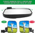 Golf Cart Mirror, Upgraded Installation for Square Tube Roll Cage Compatible with Club Car, Yamaha, EZ GO
