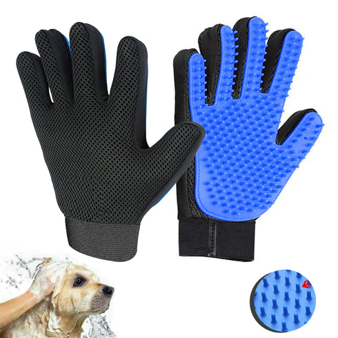 Pet Grooming Glove, Comfortable Brush Glove for Dog, Cat, Rabbit, Perfect Hair Remover for Short and Long Fur