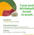 almo nature HQS Natural Tuna and Whitebait in Broth - Grain Free, Additive Free, Adult Cat Canned Wet Food - Shredded,