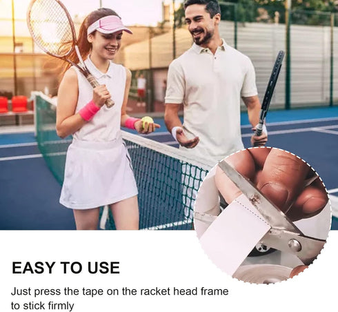 Racket Head Protection Tape, Lightweight Anti Slip Racket Head Tape, 5m/16.4ft for Tennis Racket