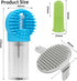 (6 Pcs) ELEGX Pet Grooming Bath Massage Brush with Soap and Shampoo Dispenser Soft Silicone Bristle for Long Short