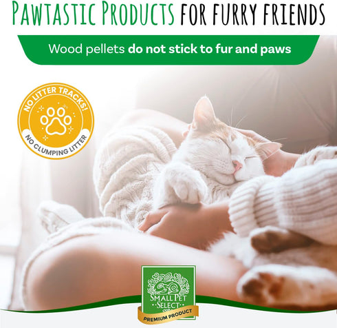 Small Pet Select Premium Pine Pelleted Cat Litter, 25 lbs, Non-Clumping, Low Dust, Non-Tracking, Made in USA