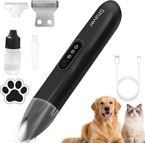 Lyjinbc New Pet Precision Trimmer,Pet Dog Paw Trimmer with LED Light,3 Adjustable Speeds,