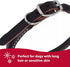 Coastal Pet Circle T Oak Tanned Leather Round Dog Collar, Black, 5/8" x 16" - Comfortable for Long Hair Pets