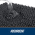 OLANLY Dog Door Mat for Muddy Paws, 36x24 Absorbent Non-Slip Washable Indoor Mat, Dark Grey