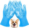 Pet Washing Gloves - Gentle Silicone Dog Bath Shampoo Shower Brush Grooming Mitts, Waterproof, Massaging Rubber Scrubber