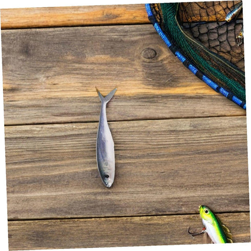 3D Soft Bionic Sea Fishing Lure Pair for Saltwater Tuna Fishing, Reusable PVC Artificial Swimbait Sinking Lures