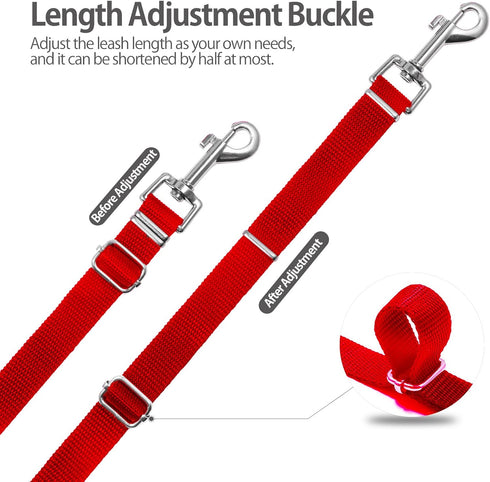 Long Dog Training Leash - 50ft Adjustable Obedience Recall Leash for Large Medium Small Dogs with Storage Pouch