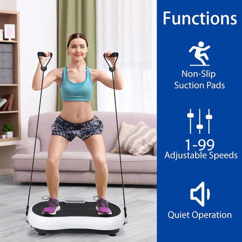 ZENY Vibration Plate Exercise Machine, Whole Body Workout Vibration Fitness Platform for Weight Loss, Toning Wellness
