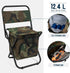 FUNDANGO Small Fishing Chair with Cooler Bag, Lightweight Camping Stool for Men