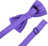 Puppy & Kitten Collar Bow Tie, Adjustable for Small Cats & Dogs, Lavender Purple with White Polka Dots