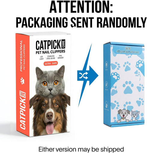 Catpick care 2-in-1 Over-Trimming, Dog & Cat Nail Clipper with Grinder - Dual Highlight LED Reduce Long Battery