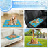 imiBBWQu Sailboat Summer 27" 22" Cooling Dog Bed Paper Blue Yellow Dog Mats for Color Changing Washable Pad Cool Pet