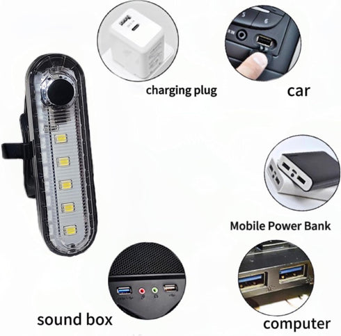 FICBOX 4 LED Boat Light,LED Navigation Lights Kit for Boat Kayak, Stern Lights Battery operated, Rechargeable LED