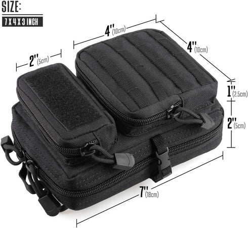 LIVANS Tactical Molle Utility Pouch, EDC Tool Pouch Mini Waist Pouches for Medical IFAK Pack