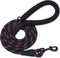 VIVAGLORY 5ft Strong Rope Dog Leash, Thick Neoprene Padded Handle, Durable Reflective for Medium Large Dogs
