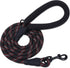 VIVAGLORY 5ft Strong Rope Dog Leash, Thick Neoprene Padded Handle, Durable Reflective for Medium Large Dogs