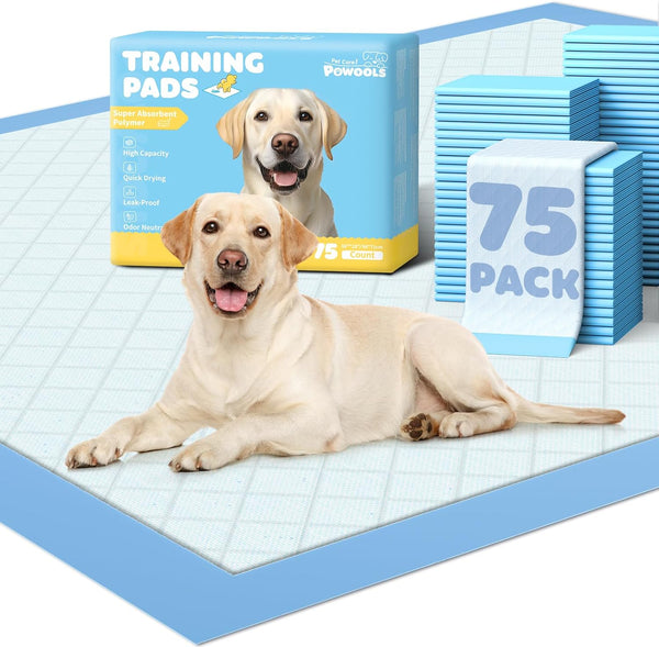 Powools 75-Pack XX-Large Puppy Pads - 38" x 28" Pee Pads for