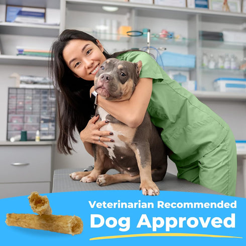 Soft Rawhide Chews - Safe Dental Treats for Large Dogs, Vet Approved, 24 Count for Fresh Breath and Oral Health
