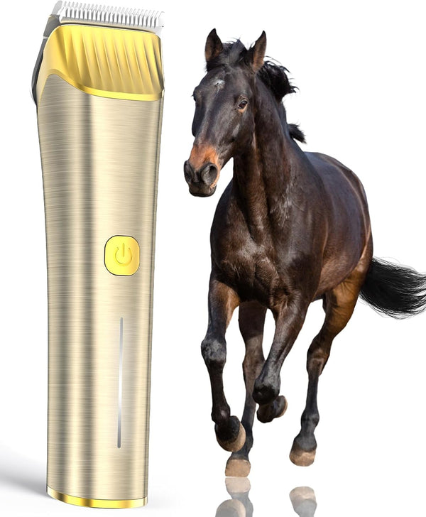 oneisall Cordless Horse Clippers,Low Noise 2 Speed Grooming Clippers,Horse Trimmer Shaver Kit