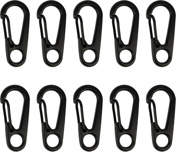 SWATOM Small Mini Carabiner Clip, Tiny Spring Snap Hook Keychains, Micro Carabiners for Paracord EDC, Alloy Key Rings,