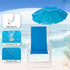 1 Pack 220lbs,Blue Heavy Duty Steel Beach Chair,Beach Chair with Umbrella,Outdoor Folding Chair High Strength Cleanable