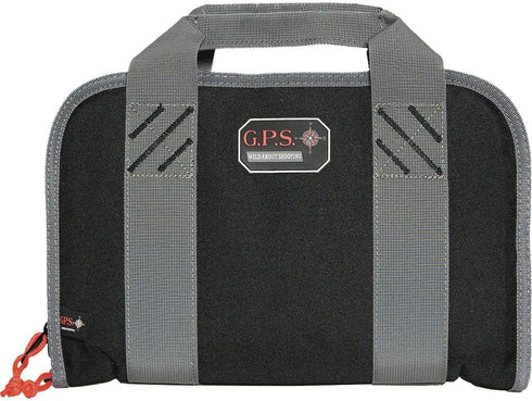 G.P.S. Double Soft Pistol Case with Mag Storage & Dump Cup for Handguns, Ammo & Shooting Accessories